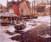 Mulhaupt, Frederick John Winter Harbor oil painting on canvas
